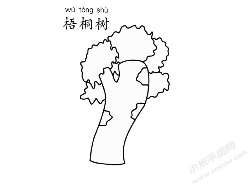 梧桐树简笔画图片