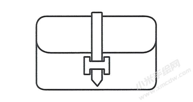 钱包简笔画绘制步骤图示03.jpg