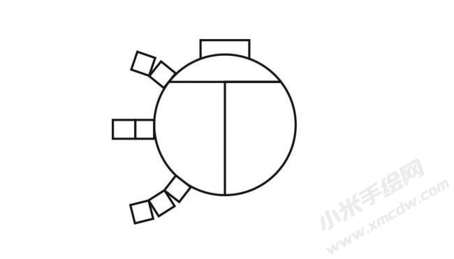 简笔画七星瓢虫用图形分步绘制图示03.jpg