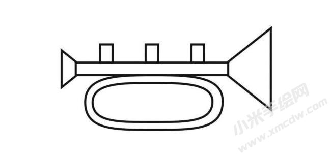 用图形分步画小喇叭简笔画图示05.jpg