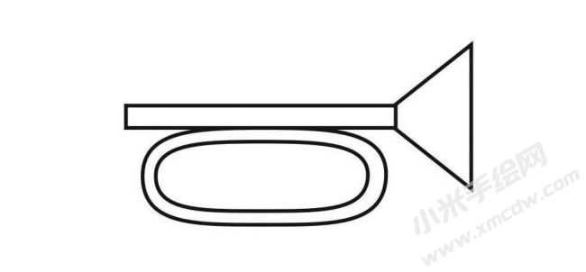 用图形分步画小喇叭简笔画图示03.jpg