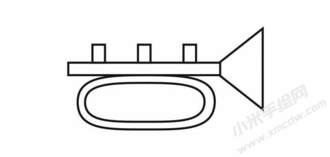 用图形分步画小喇叭简笔画图示04.jpg