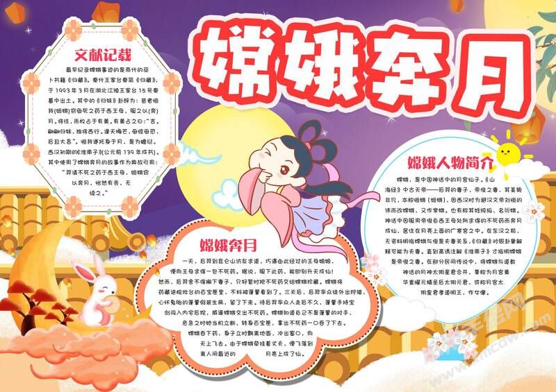 嫦娥奔月手抄报模板有字版.jpg