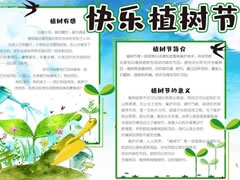 快乐植树节手抄报模板